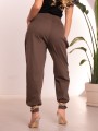 Spodnie OVERSIZE Casual Luźne FIORA - Brąz