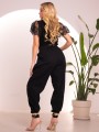 Spodnie OVERSIZE Casual Luźne FIORA - Czarny
