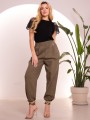 Spodnie OVERSIZE Casual Luźne FIORA - Khaki