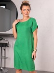 Sukienka ala len z kieszeniami GABRIELA - Kiwi