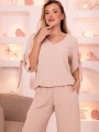 KOMPLET Casual WIĄZANE Rękawy SORAJA - Beż