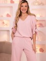 KOMPLET Casual WIĄZANE Rękawy SORAJA - Puder