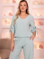 KOMPLET Casual WIĄZANE Rękawy SORAJA - Mięta