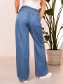 SPODNIE Ala JEANS Luźne Szerokie AZARIA - Blue