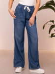 SPODNIE Ala JEANS Luźne Szerokie AZARIA - Navy