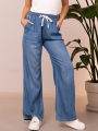 SPODNIE Ala JEANS Luźne Szerokie AZARIA - Blue