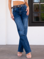 Szerokie JEANSY z przeszyciami RILEY - blue