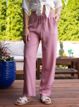 Klasyczne Szerokie spodnie CARA - różowy