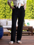 Klasyczne Szerokie spodnie CARA - czarny
