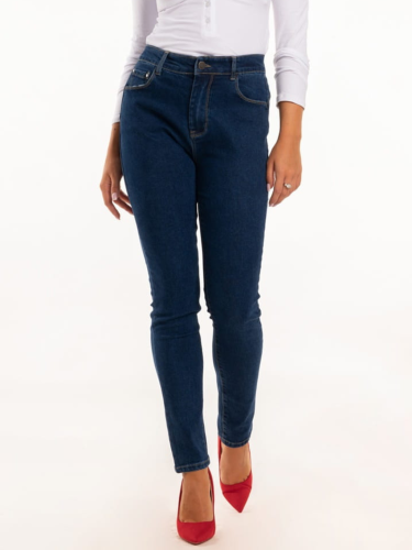 Spodnie rurki jeansy - navy