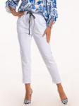 Spodnie cygaretki na gumce Emily - biel