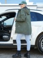 KURTKA Parka DWUSTRONNA EMI - Khaki z Czarnym