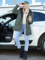 KURTKA Parka DWUSTRONNA EMI - Khaki z Czarnym