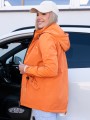 KURTKA Parka LAMÓWKA Ściągacz ULLA - Pomarańcz