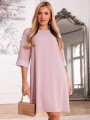 SUKIENKA Prosta PASKI Kieszenie JESSAMINE - Puder