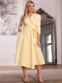 Sukienka kopertowa rozkloszowana HAILEY - Bananowy