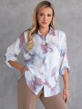 BLUZKA Koszulowa WZORY Elegancka SURI- Akwarela