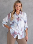BLUZKA Koszulowa WZORY Elegancka SURI- Akwarela