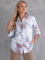 BLUZKA Koszulowa WZORY Elegancka SURI- Akwarela