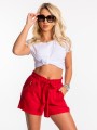 SPODENKI Szorty ZAMKI Wiązanie - Czerwień