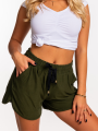 SPODENKI Szorty GŁADKIE Wiązane - Khak