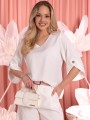 BLUZKA Elegancka MANKIETY Guziki BINA - White