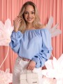 BLUZKA Hiszpanka MARSZCZENIA ELIRA - Baby blue
