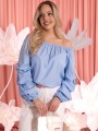 BLUZKA Hiszpanka MARSZCZENIA ELIRA - Baby blue