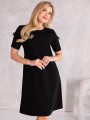 Elegancka SUKIENKA z kokardą ALICA - czarny