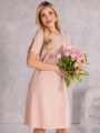 Elegancka SUKIENKA z kokardą ALICA - beige