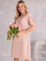 Elegancka SUKIENKA z kokardą ALICA - beige
