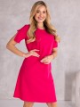 Elegancka SUKIENKA z kokardą ALICA - fuksja