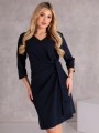 Elegancka SUKIENKA z wiązaniem ZELIA - granat