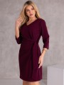 Elegancka SUKIENKA z wiązaniem ZELIA - jagoda