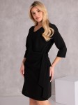 Elegancka SUKIENKA z wiązaniem ZELIA - czarny