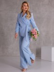 KOMPLET Elegancki Marynarka Spodnie ELLIE - Baby Blue