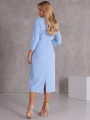 SUKIENKA Ołówkowa MIDI Kwiat LUNELLE - Baby blue