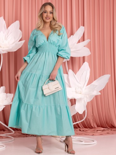 SUKIENKA Falbany MAXI Ściągacz HIRA - Mięta