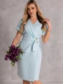 SUKIENKA Klamra MIDI Kopertowa MIRELLA - Sky blue