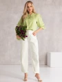 BLUZKA Stójka FALBANKI Wiązanie JANIRA - limonka