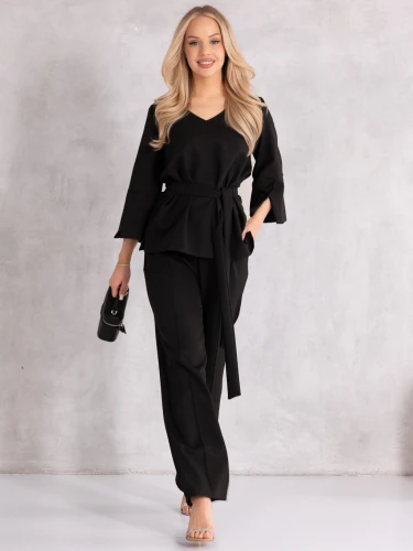 KOMPLET Elegancki WIĄZANIE Przeszycia CIRA - Black
