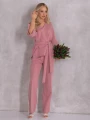 KOMPLET Elegancki WIĄZANIE Przeszycia CIRA - Blush