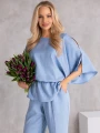 KOMPLET Elegancki ŚCIĄGACZ Rozcięcia EVELIA - Błękit