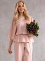 KOMPLET Elegancki ŚCIĄGACZ Rozcięcia EVELIA - Puder