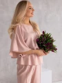 KOMPLET Elegancki ŚCIĄGACZ Rozcięcia EVELIA - Puder