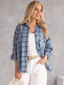 KOSZULA Kołnierzyk KRATA Kieszonka MIRRA - Blue