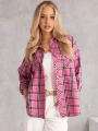 KOSZULA Kołnierzyk KRATA Kieszonka MIRRA - Pink