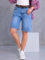 SPODENKI Jeansowe SZEROKIE Pasek ELUNARA - Blue