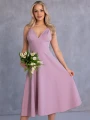 SUKIENKA Rozkloszowana MIDI Miseczki LILIBETH - Magnolia