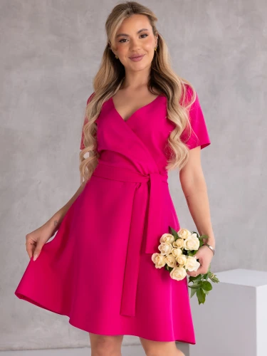 SUKIENKA Kopertowa WIĄZANIE Pasek MIREJA - Fuksja